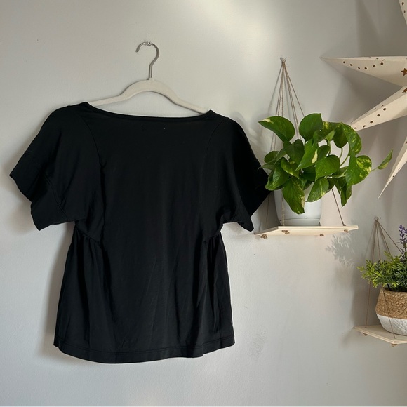 🩷 MADEWELL SHORT SLEEVE TRENDING FIT AND FLARE SUMMER TOP SIZE XXS - Picture 6 of 6